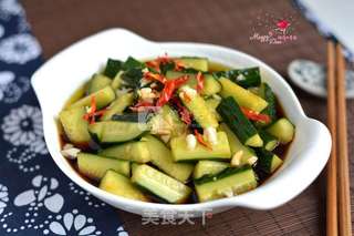 炝拌酸辣黄瓜条的做法步骤:11