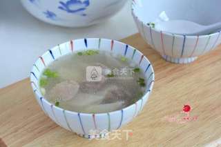微波炉版肉片山药汤的做法步骤:8