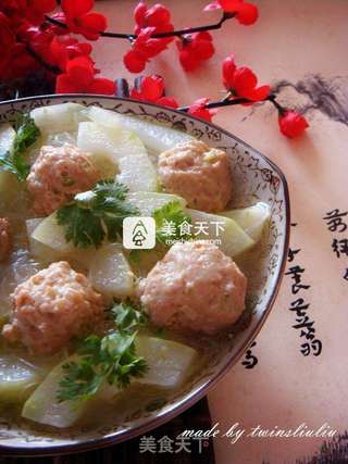 冬瓜丸子汤的做法步骤:18