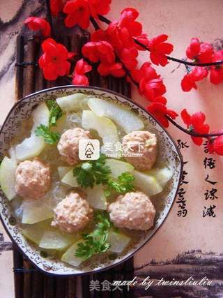 冬瓜丸子汤的做法步骤:17