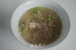 微波炉版肉片山药汤的做法步骤:7