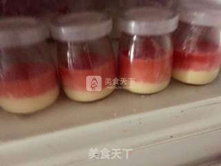 梅桃西瓜抹茶布丁的做法步骤:6