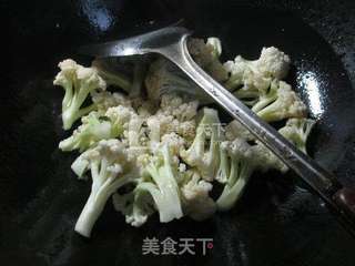 肉末丝瓜花菜羹 的做法步骤：4