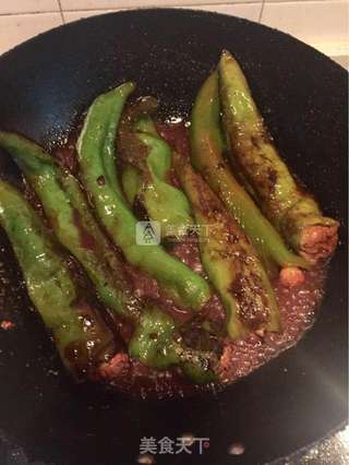 虎皮尖椒酿肉的做法步骤:9