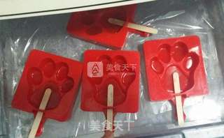 西瓜酸奶猫爪棒冰的做法步骤：7