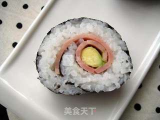 牛油果火腿寿司——两种卷法两样花色的做法步骤:20