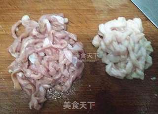 鸭脯炒青椒的做法步骤:2