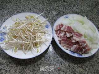 #咸肉绿豆芽冬瓜汤 的做法图解2