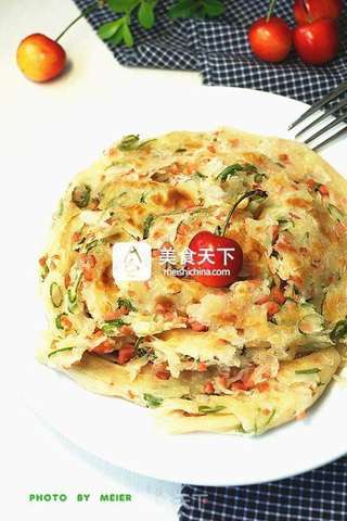 【香葱火腿油饼】的做法步骤：11