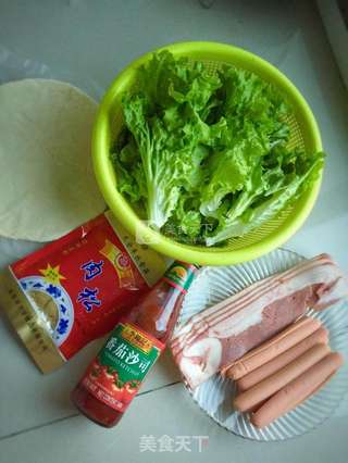 培根火腿手抓饼的做法步骤：1