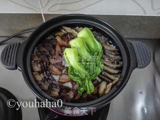 腊肉煲仔饭的做法步骤:6