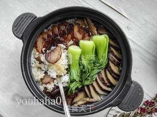 腊肉煲仔饭的做法步骤:7