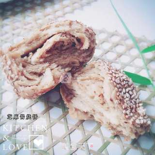芝麻酱烧饼的做法步骤:16