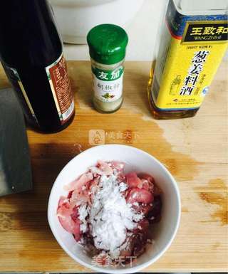秘制茭白肉片的做法步骤:4