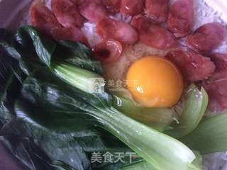 腊肠煲仔饭的做法步骤:10