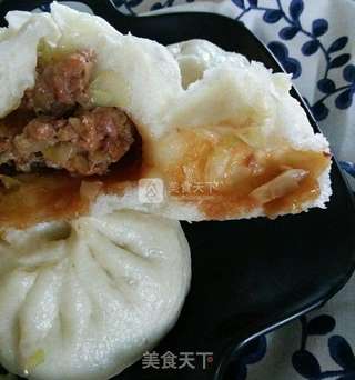 圆白菜猪肉包子的做法步骤:14