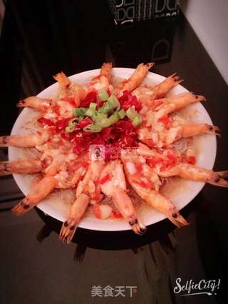 蒜蓉粉丝开背虾的做法步骤:11