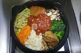 韩式石锅拌饭的做法步骤:12