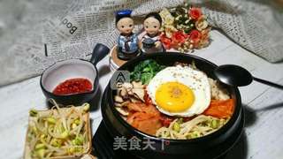 韩式石锅拌饭的做法步骤:16