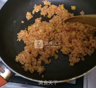 芝士酱炒饭的做法步骤:4