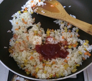 芝士酱炒饭的做法步骤:3