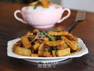 豆腐饼焖肉的做法步骤:7