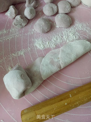 紫薯玫瑰花抱蛋煎饺的做法步骤:13