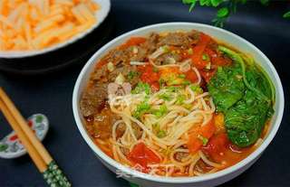 番茄牛肉煮米粉的做法步骤:15