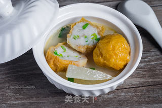 上汤手打鱼肉塞面筋的做法步骤:21