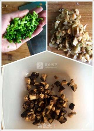 香菇土豆什锦蛋炒饭的做法步骤:5