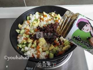香菇酱炒饭的做法步骤:6