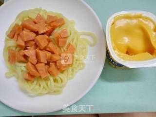 芝士酱捞公仔面的做法步骤:3