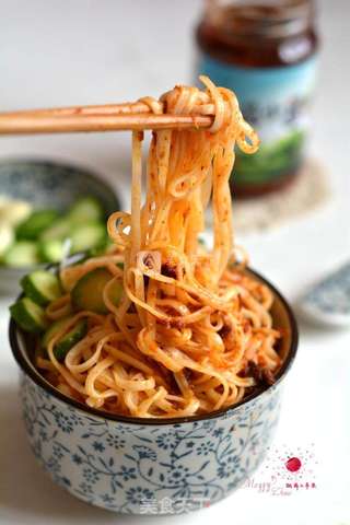 香菇酱凉拌面的做法步骤:7