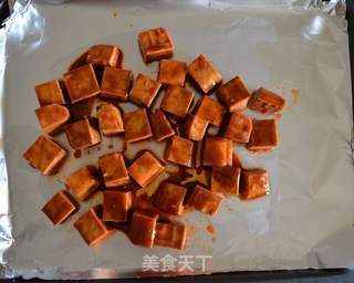香烤叉烧酱香干的做法步骤:5