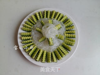 麻酱黄瓜拌粉丝的做法步骤:8