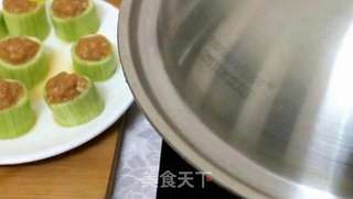 入口清甜、鲜嫩多汁--丝瓜酿肉的做法步骤:5