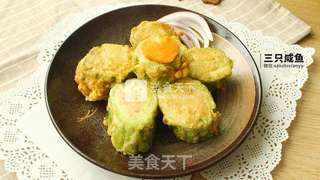 苦瓜酿土豆泥的做法步骤:11