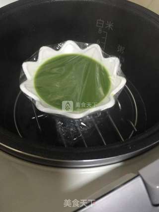 菠菜干贝蒸蛋的做法步骤:8