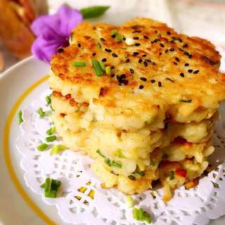 香煎米饭饼的做法步骤:6