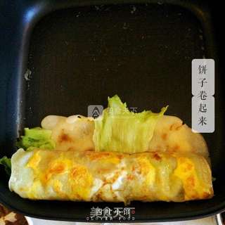 【四叶小馆】鸡腿卷饼的做法步骤:11