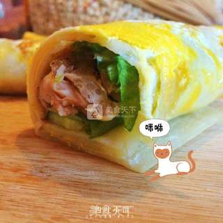 【四叶小馆】鸡腿卷饼的做法步骤:12