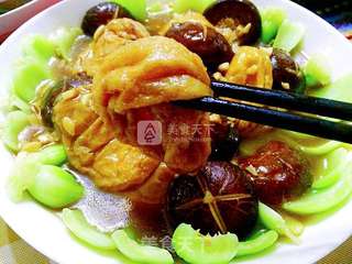 香菇烧油面筋的做法步骤:19