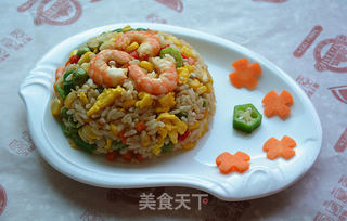 虾仁炒饭的做法步骤:8
