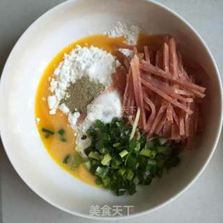 火腿香葱土豆丝饼的做法步骤:3