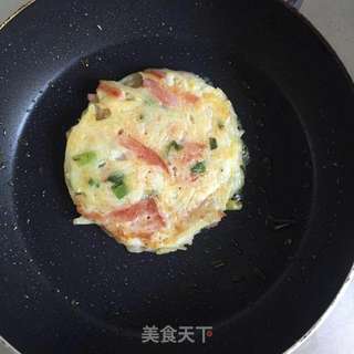 火腿香葱土豆丝饼的做法步骤:5