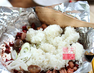 魔鬼辣锡纸海鲜炒饭的做法步骤:6