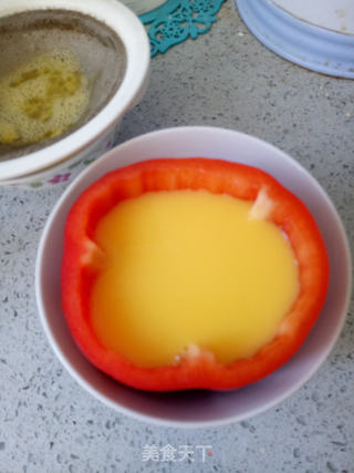 彩椒盅蛋羹的做法步骤:4
