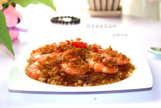 #铁釜烧饭就是香#蒜蓉粉丝蒸海虾的做法步骤:13