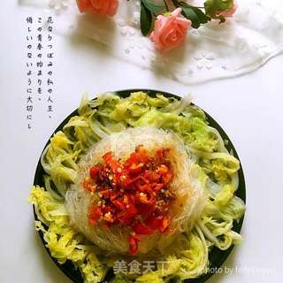 白菜蒜蓉粉丝的做法步骤:6