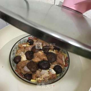 香菇蒸鸡的做法步骤:7